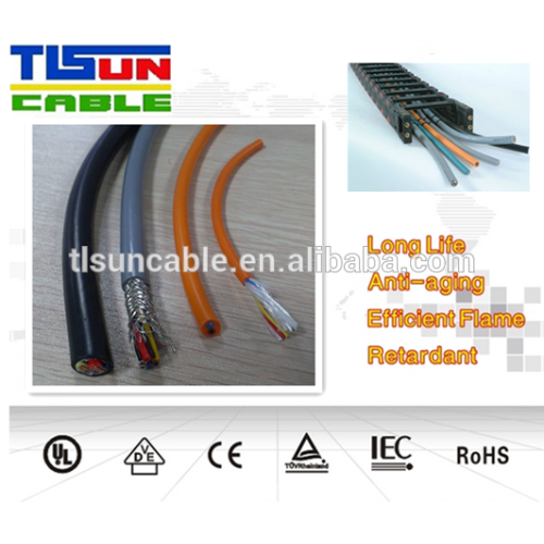 PUR soft flexible control cable drag chain for automation system